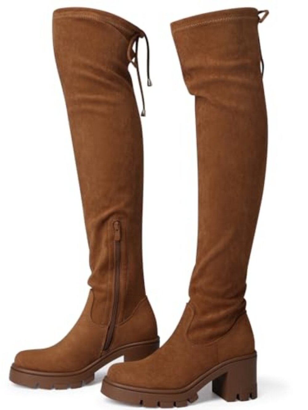 Women Thigh High Boots: 3 IN Chunky Comfort Over The Knee High Boot